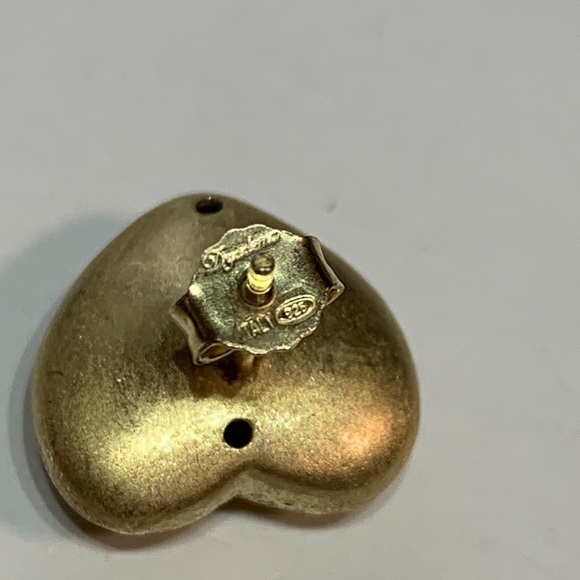 💝Dyadema Heart Stud Earrings Italian Silver 925 - Picture 4 of 4